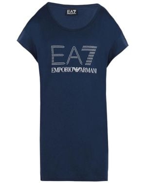 EA7 Round-Necked T-Shirt - Blue
