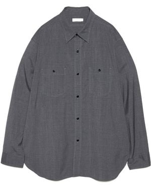 Nanamica Wool Blend Poplin Shirt - Grey