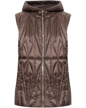 Moncler Hooded Ziplock Vest - Brown