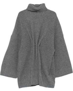 Frankie Shop Ribbed Knit Dress - Grey