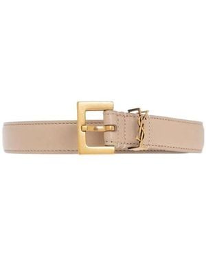 Saint Laurent Pin Buckle Belt - White