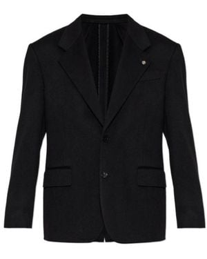 Versace Single-Breasted Tailored Blazer - Black