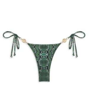 Reina Olga Bow Detail Bikini Bottoms - Green