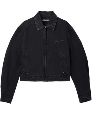 Jacquemus Zip-Up Denim Jacket - Blue
