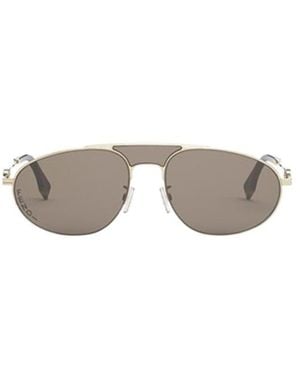 Fendi Eyewear Oval Frame Sunglasses - Multicolour