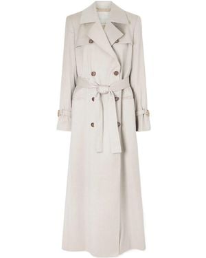 Giuliva Heritage Silk-Blend Trench Coat - White