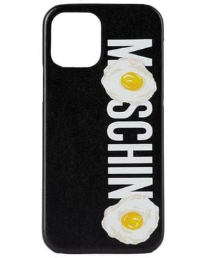 Moschino Logo Egg Iphone 12 Pro Max Mobile Phone Case - Black
