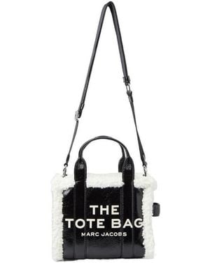 Marc Jacobs The Crinkle Shearling Mini Tote - White