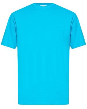 Off-White c/o Virgil Abloh Diagonal Striped Crewneck T-Shirt - Blue