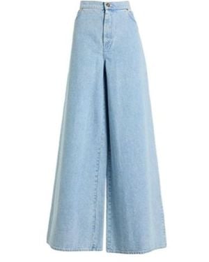Max Mara Light-Colored Loose Jeans - Blue