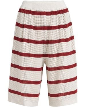 Brunello Cucinelli Striped Bermuda Shorts - Blue