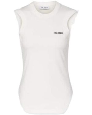 The Attico Logo Cotton Top - White