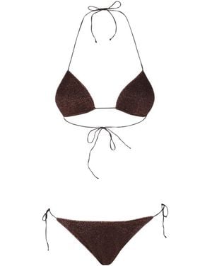 Oséree Two-Piece Lace-Up Bikini Set - White