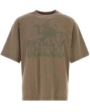 DIESEL T-Jussi-A Printed Crewneck T-Shirt - Natural