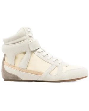 Isabel Marant Senny High Suede Trainers - Natural