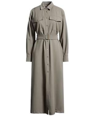 Weekend by Maxmara Minimalist Solid Shirt Dress - Gray