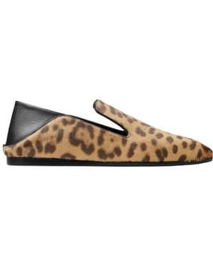 Jimmy Choo Eliot Leopard-Print Ballet Flats - Brown