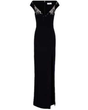Safiyaa Lucrezia Embellished Crêpe Gown - Black
