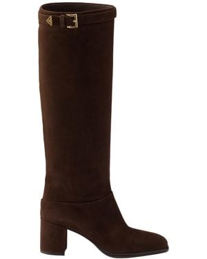 Prada Suede Boots - Brown