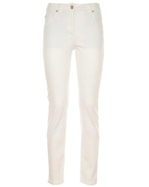 Brunello Cucinelli Mid-Rise Straight-Leg Jeans - White