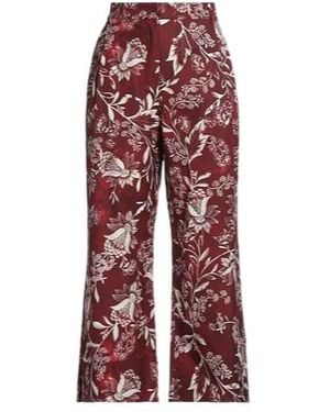 Max Mara Floral Printed Pants - Red