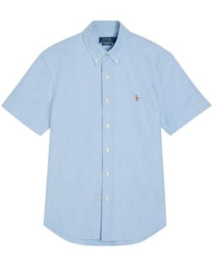 Polo Ralph Lauren Logo-Embroidered Cotton Shirt - Blue