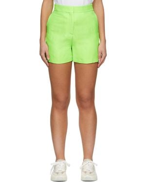 MSGM Green Viscose Shorts