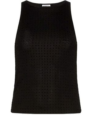 Marella Rhinestone-Embellished Knit Vest - Black