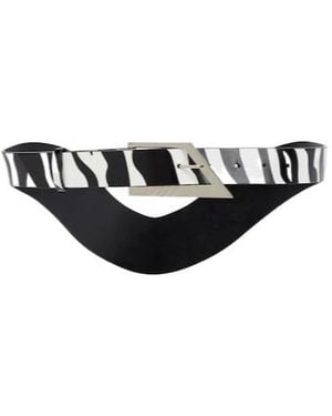 The Attico Printed Leather Belt - White