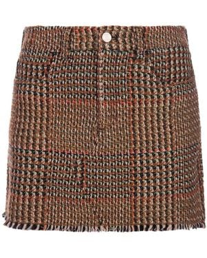 Stella McCartney Tweed Mini Skirt - Brown