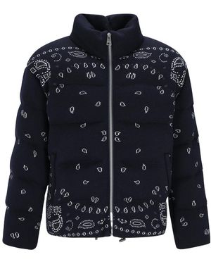 Alanui Paisley Printed Zipped Padded Jacket - Blue