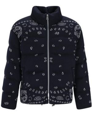 Alanui Paisley Printed Zipped Padded Jacket - Blue