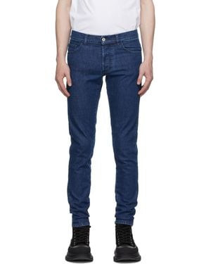 Marcelo Burlon Mid-Waist Slim-Fitting Jeans - Blue