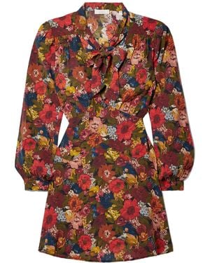 Doen Long-Sleeved Mini Dress - Red
