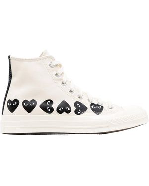 COMME DES GARÇONS PLAY High-Top Sneakers - White