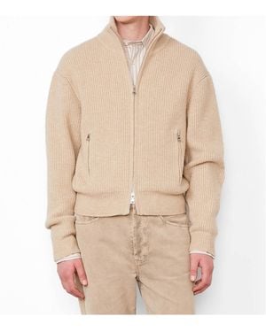 Officine Generale Cable-Knit Jacket - Natural