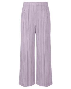 Pleats Please Issey Miyake Pleats Please Issey Miyake Ramie Pleated Trousers - Purple