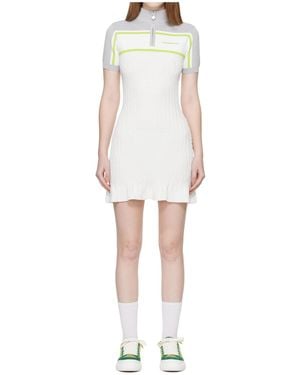 CASABLANCA Zip Polo Knit Dress - White