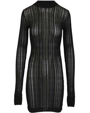Amazuìn Lydia Ribbed Mini Dress - Black