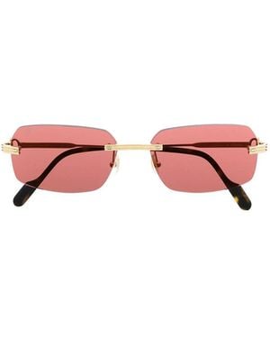 Cartier Rectangular Frame Sunglasses - Pink