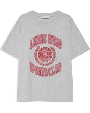 Anine Bing Short-Sleeve Oversized-Fit T-Shirt - White