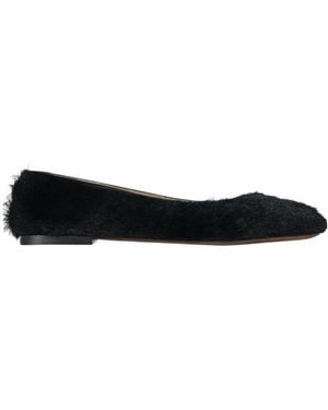 The Row Square Block Heeled Ballet Flats - Black