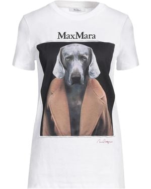 Max Mara Logo Crew Neck T-Shirt - White