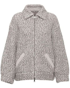 D.exterior Sequined Bomber Jacket - Grey