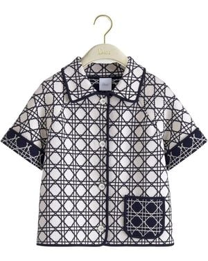 Dior Macrocannage Short-Sleeved Jacket - Blue