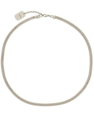 Saint Laurent Herringbone-Chain Necklace - Metallic