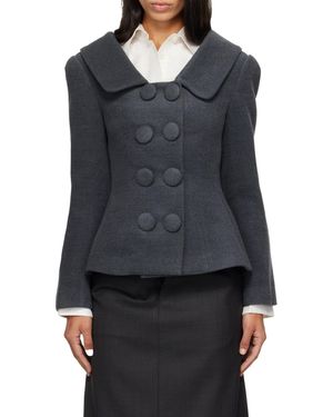 ShuShu/Tong Collared Coat - Black
