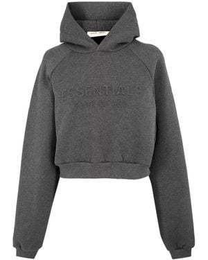 Fear Of God Logo Hoodie - Grey