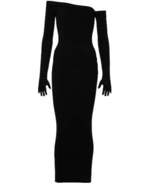 Jean Paul Gaultier Off Shoulder Dress - Black