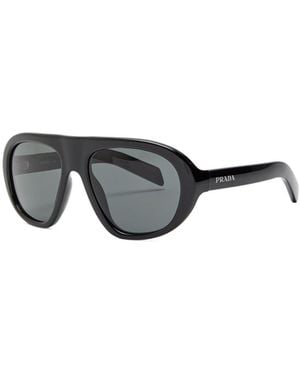 Prada Aviator-Style Sunglasses - Metallic